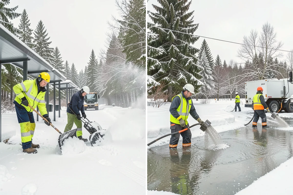 Dump Truck Plowing in Langley, Island County, WA - Plan plow routes alongside loading and haul-off points