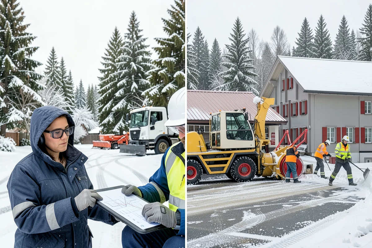 Dump Truck Plowing in Lyman, Skagit County, WA - Plan plow routes alongside loading and haul-off points