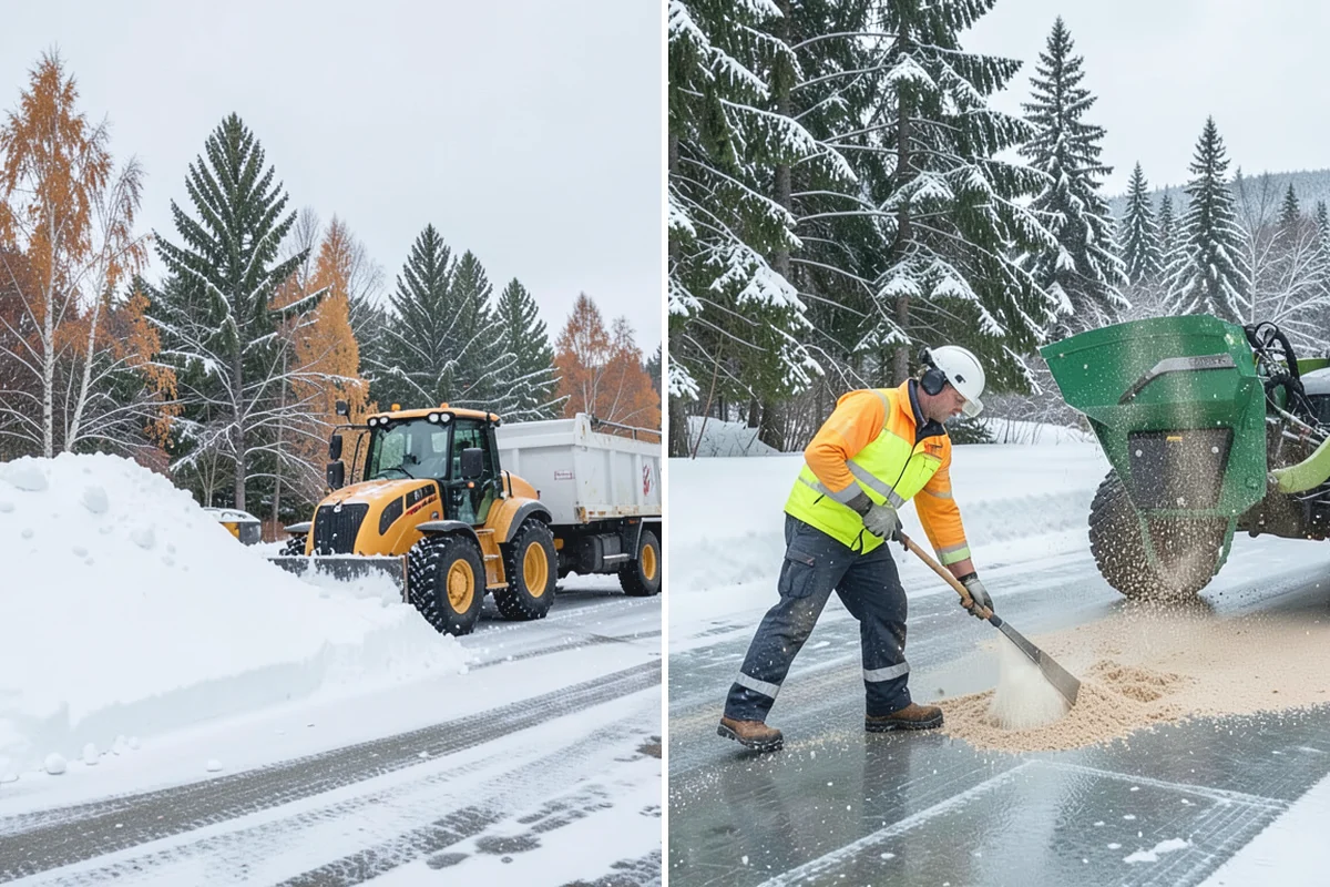 Dump Truck Plowing in Marysville, Snohomish County, WA - Plan plow routes alongside loading and haul-off points