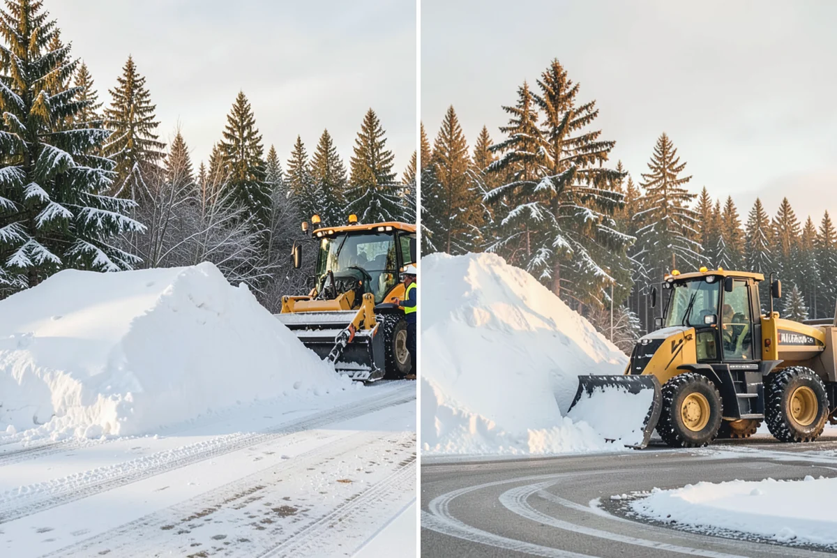 Dump Truck Plowing in Medina, King County, WA - Plan plow routes alongside loading and haul-off points