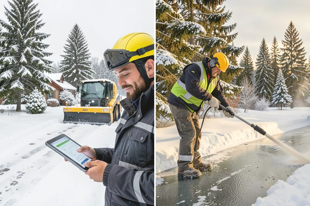 Dump Truck Plowing in Mill Creek, Snohomish County, WA - Plan plow routes alongside loading and haul-off points