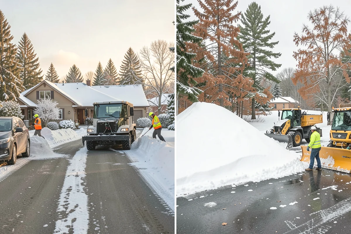 Dump Truck Plowing in Monroe, Snohomish County, WA - Plan plow routes alongside loading and haul-off points