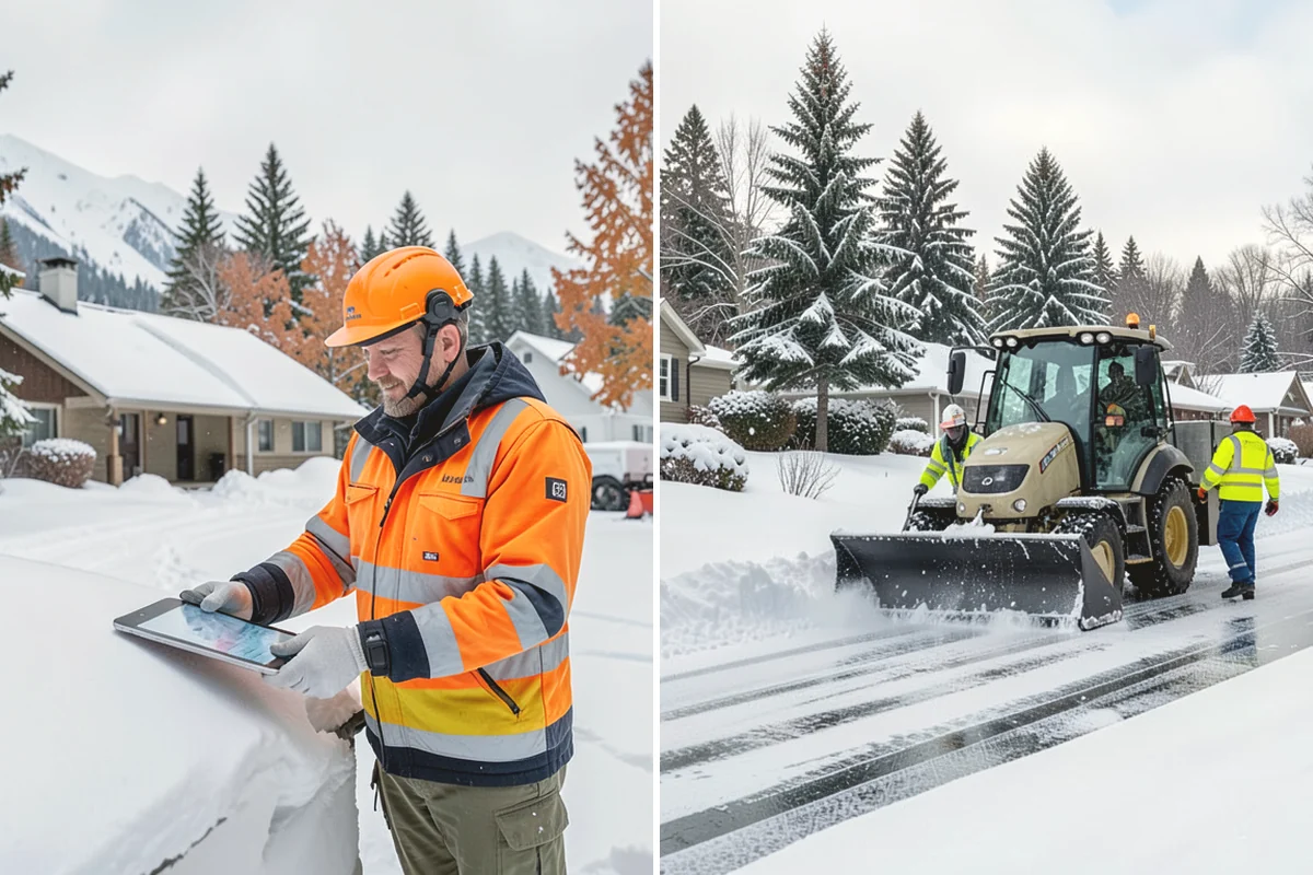 Dump Truck Plowing in North Bend, King County, WA - Plan plow routes alongside loading and haul-off points