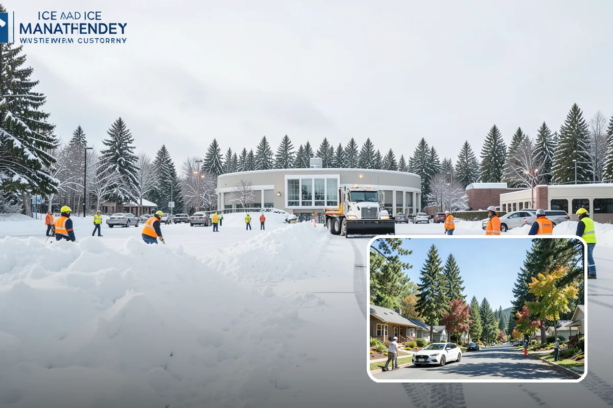 Dump Truck Plowing in Orting, Pierce County, WA - Combined plowing and hauling in a single operation