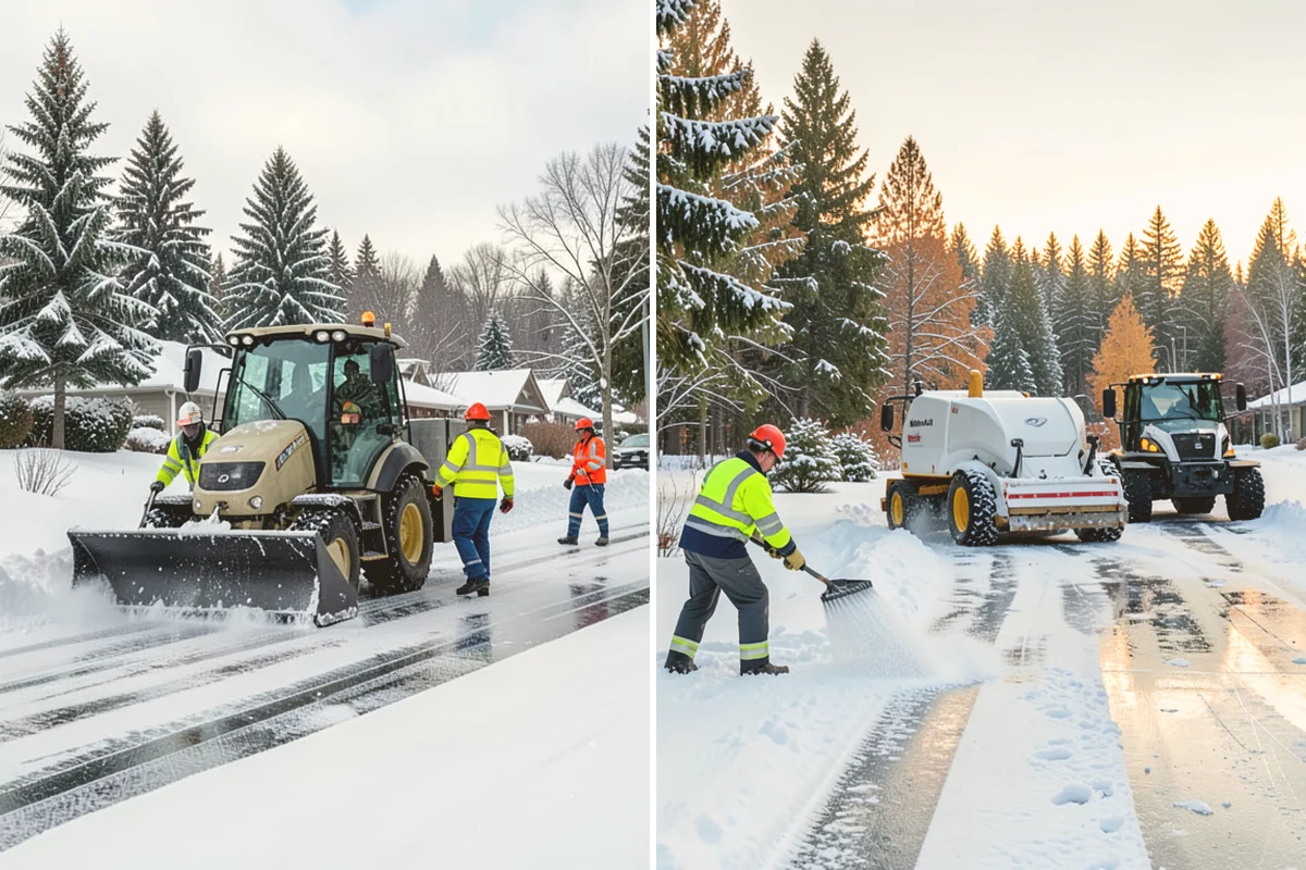 Dump Truck Plowing in Orting, Pierce County, WA - Plan plow routes alongside loading and haul-off points