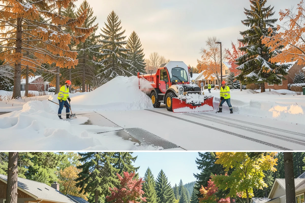 Dump Truck Plowing in Orting, Pierce County, WA - Dump truck plowing is most useful during heavy accumulation events from December through February on space-limited commercial...
