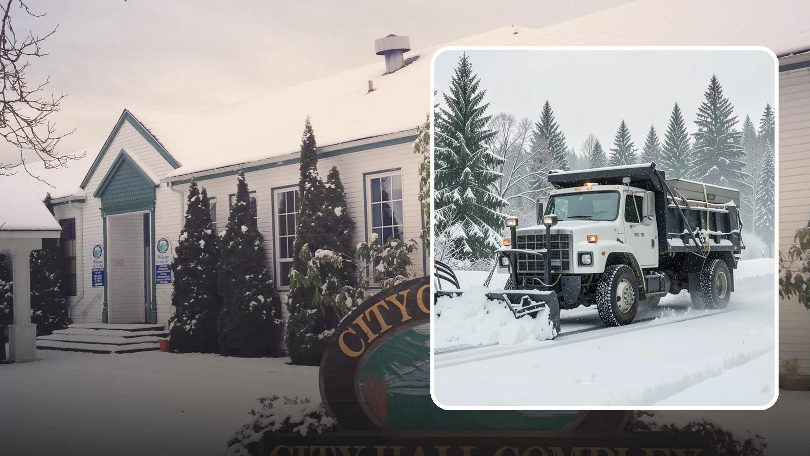 Dump Truck Plowing in Pacific, King County, WA - Our plow-equipped dump trucks move heavy snow and haul it away in a single, efficient operation.