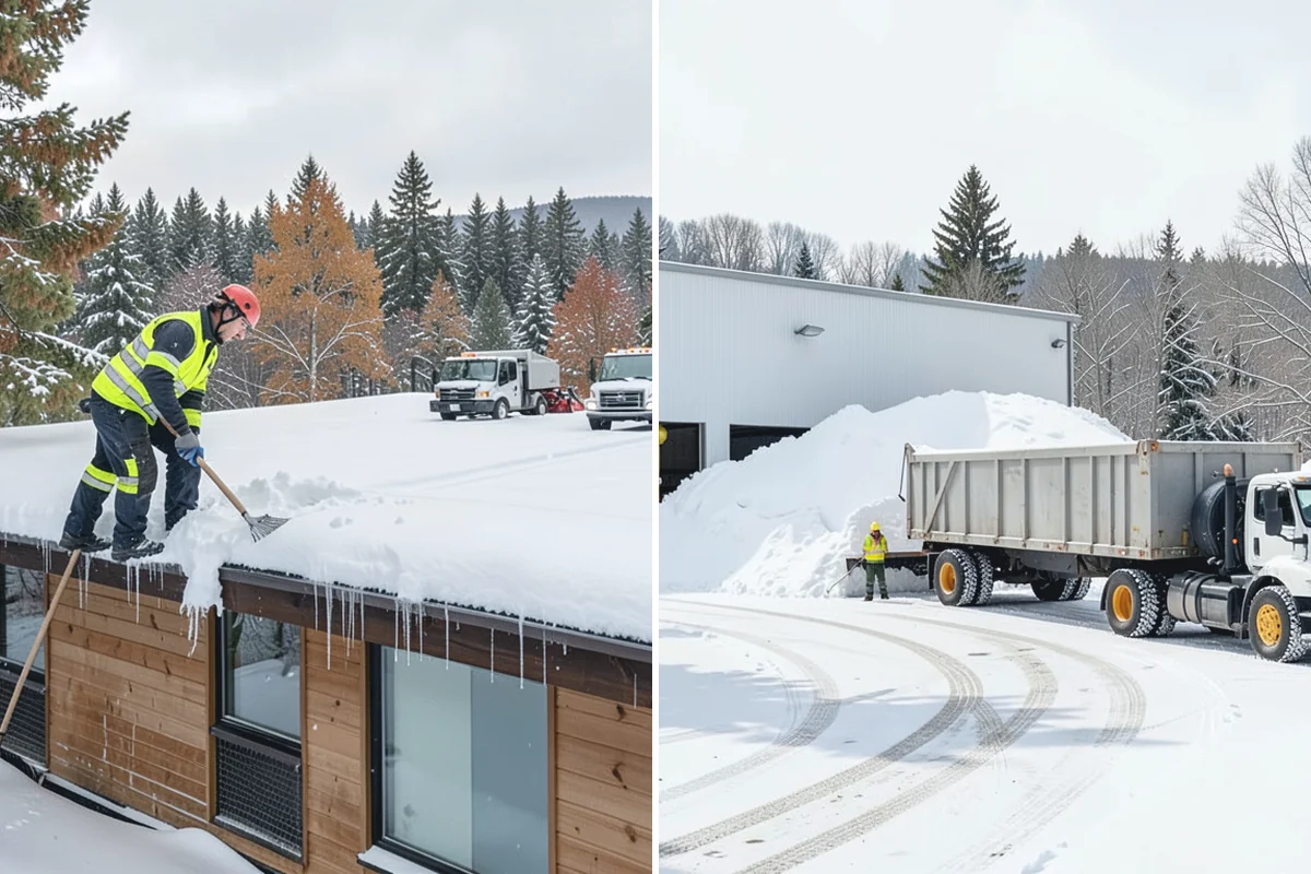 Dump Truck Plowing in Renton, King County, WA - Plan plow routes alongside loading and haul-off points