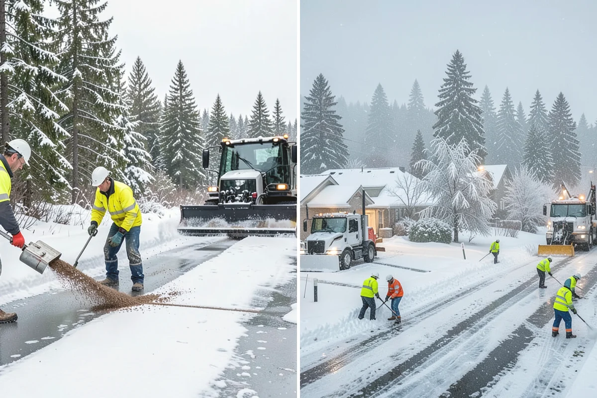 Dump Truck Plowing in Ruston, Pierce County, WA - Plan plow routes alongside loading and haul-off points