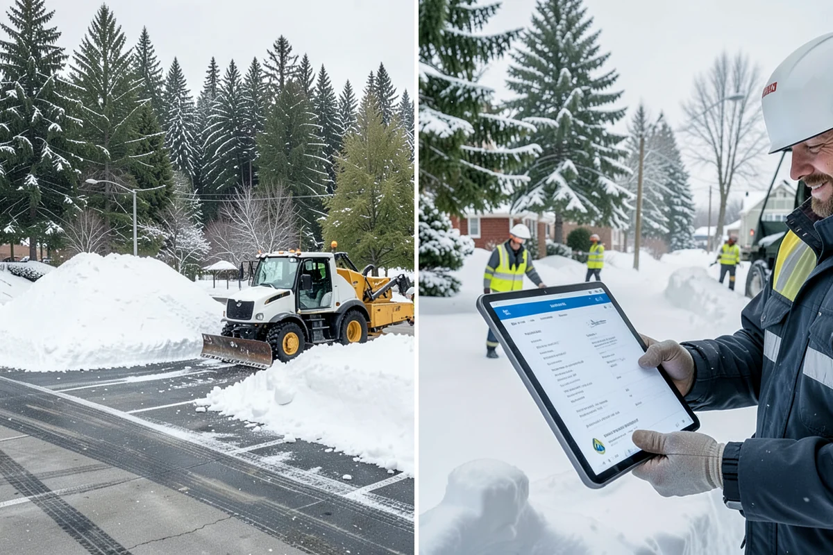 Dump Truck Plowing in SeaTac, King County, WA - Plan plow routes alongside loading and haul-off points