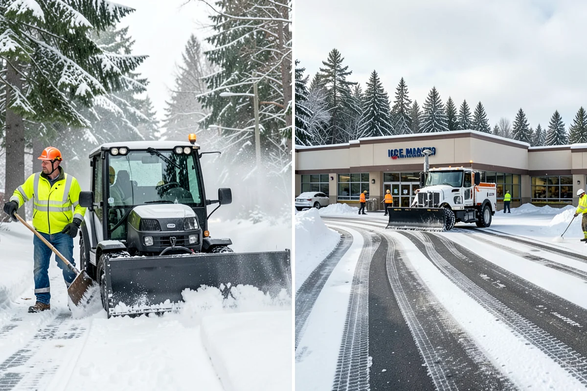 Dump Truck Plowing in Sedro-Woolley, Skagit County, WA - Plan plow routes alongside loading and haul-off points