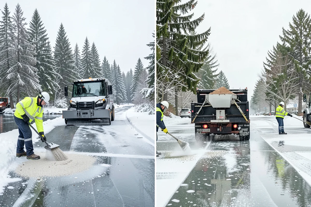 Dump Truck Plowing in Shoreline, King County, WA - Plan plow routes alongside loading and haul-off points