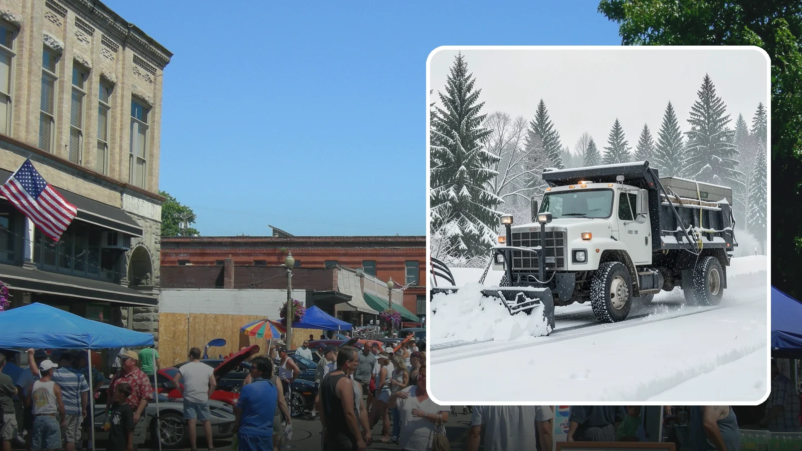 Dump Truck Plowing in Snohomish, Snohomish County, WA - Our plow-equipped dump trucks move heavy snow and haul it away in a single, efficient operation.