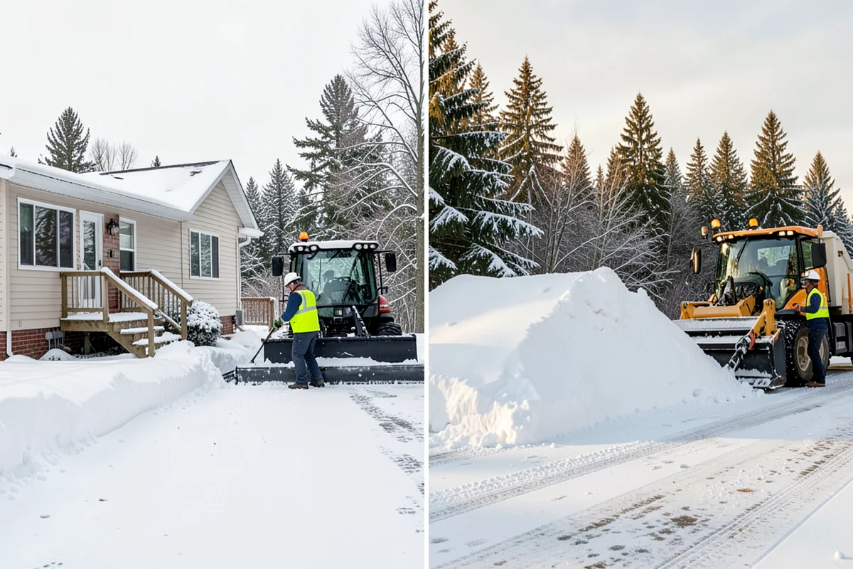 Dump Truck Plowing in Snoqualmie, King County, WA - Plan plow routes alongside loading and haul-off points