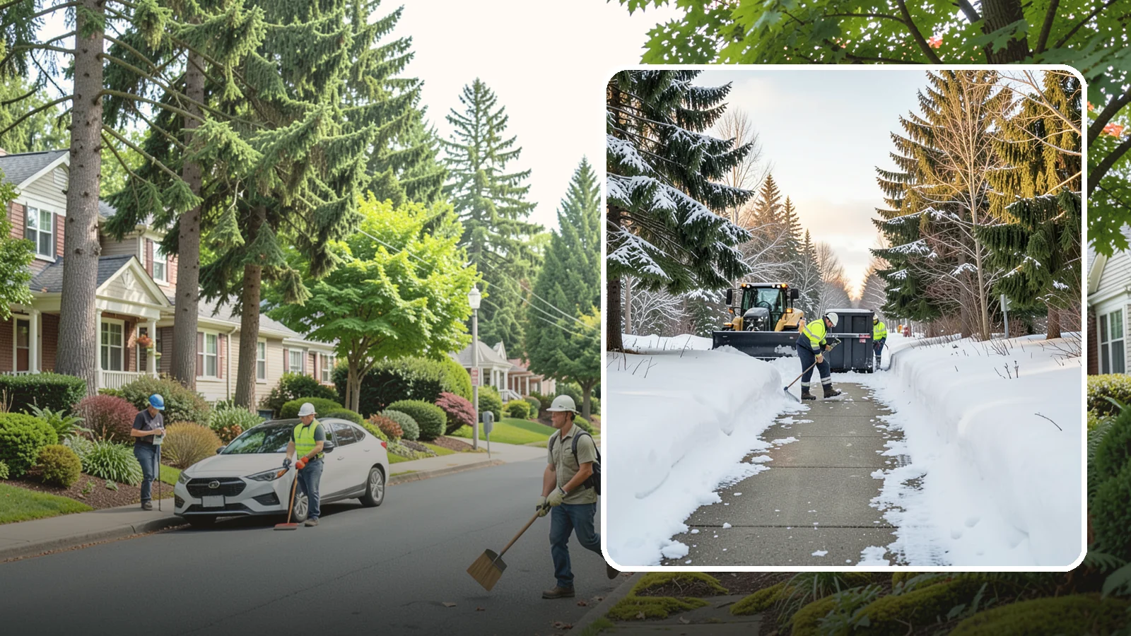 Dumpster Access Clearing in Beaux Arts Village, King County, WA - We clear the path and pad leading to standalone dumpsters so tenants and crews can dump waste without wading through snow.