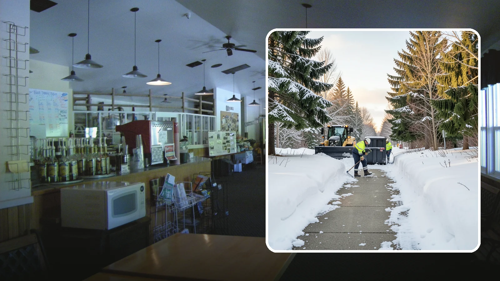 Dumpster Access Clearing in Black Diamond, King County, WA - We clear the path and pad leading to standalone dumpsters so tenants and crews can dump waste without wading through snow.