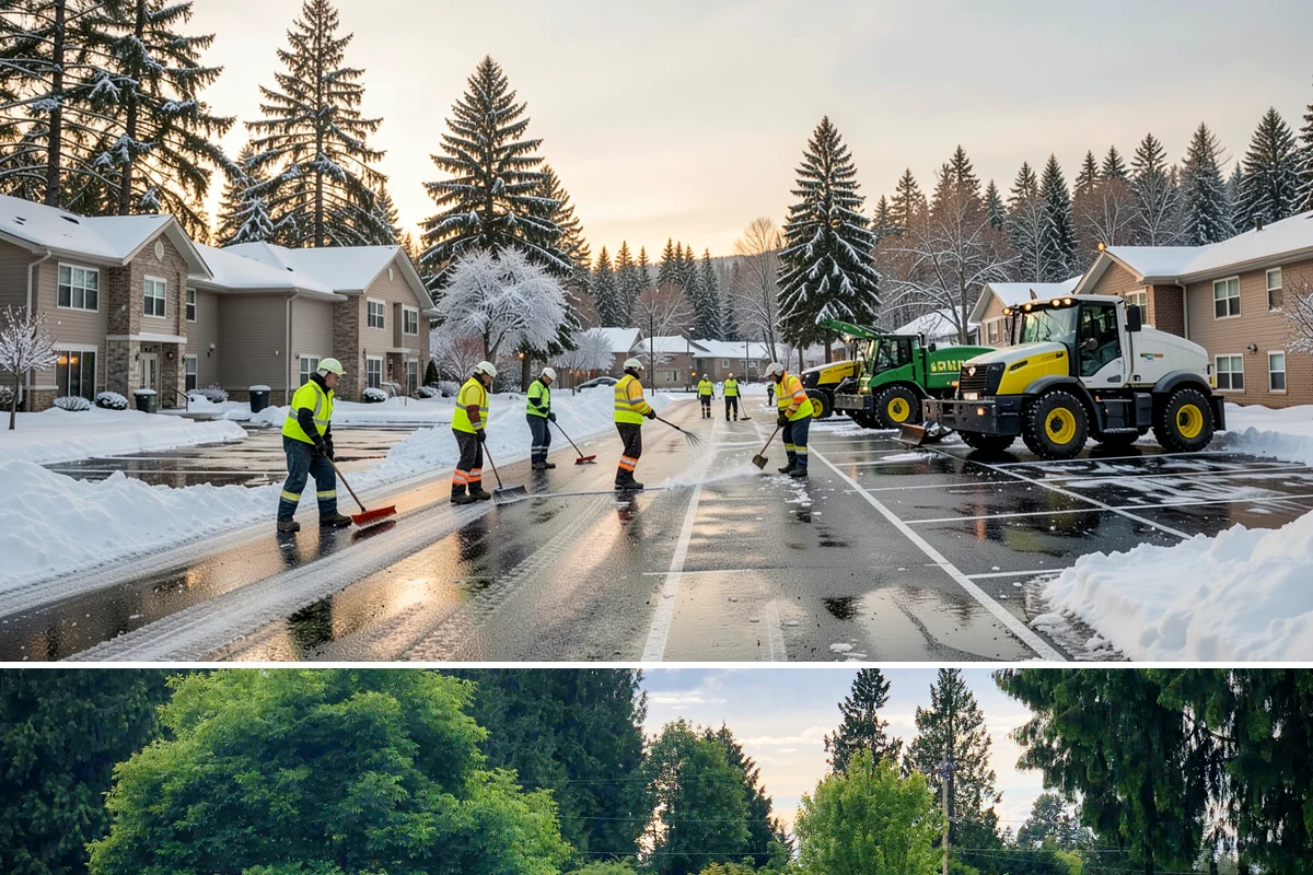 Dumpster Access Clearing in Bonney Lake, Pierce County, WA - Handled early each morning after overnight accumulation through our regional snow months.