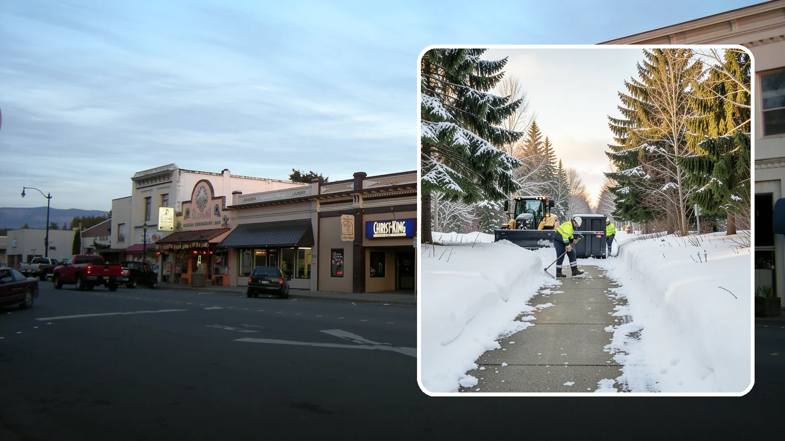 Dumpster Access Clearing in Burlington, Skagit County, WA - We clear the path and pad leading to standalone dumpsters so tenants and crews can dump waste without wading through snow.