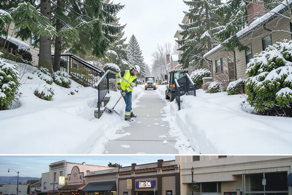 Dumpster Access Clearing in Burlington, Skagit County, WA - Handled early each morning after overnight accumulation through our regional snow months.
