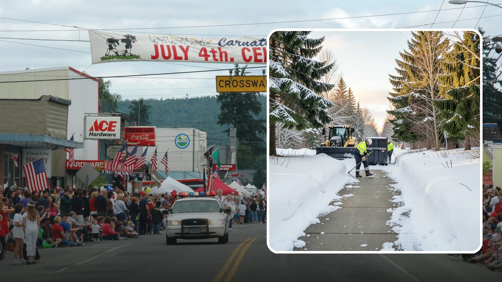 Dumpster Access Clearing in Carnation, King County, WA - We clear the path and pad leading to standalone dumpsters so tenants and crews can dump waste without wading through snow.