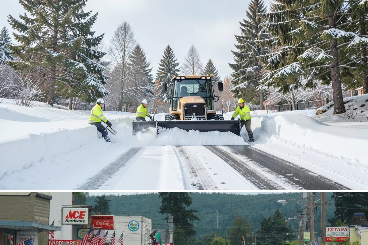 Dumpster Access Clearing in Carnation, King County, WA - Handled early each morning after overnight accumulation through our regional snow months.