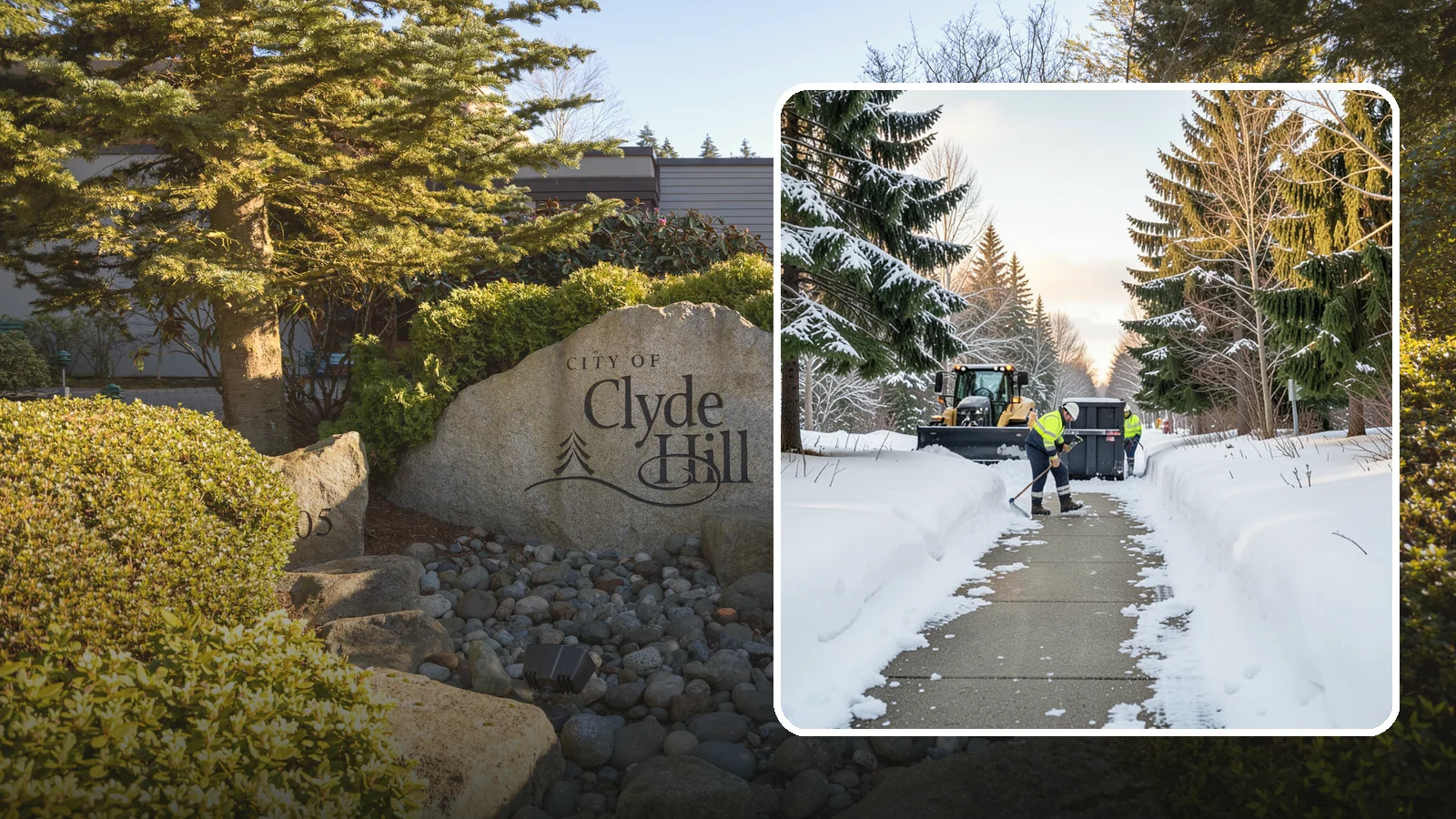 Dumpster Access Clearing in Clyde Hill, King County, WA - We clear the path and pad leading to standalone dumpsters so tenants and crews can dump waste without wading through snow.