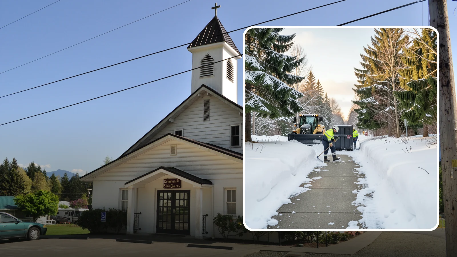 Dumpster Access Clearing in Concrete, Skagit County, WA - We clear the path and pad leading to standalone dumpsters so tenants and crews can dump waste without wading through snow.