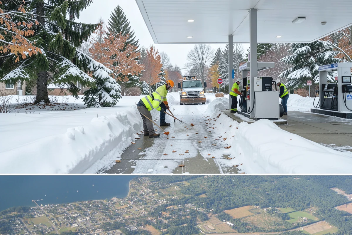 Dumpster Access Clearing in Coupeville, Island County, WA - Handled early each morning after overnight accumulation through our regional snow months.