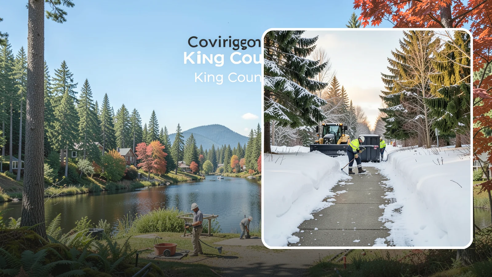 Dumpster Access Clearing in Covington, King County, WA - We clear the path and pad leading to standalone dumpsters so tenants and crews can dump waste without wading through snow.