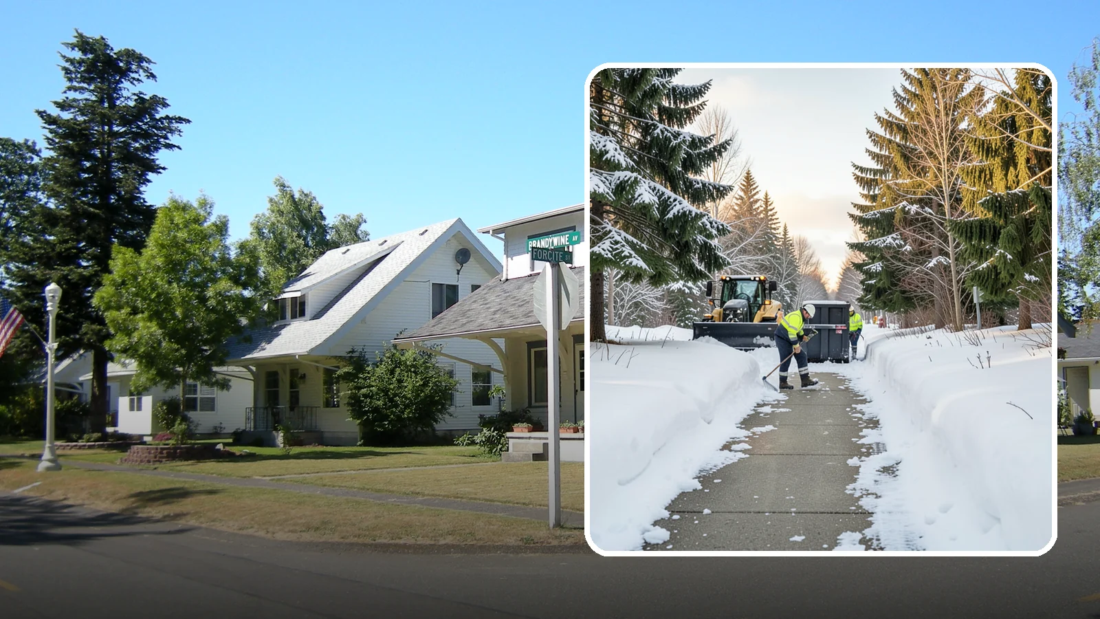Dumpster Access Clearing in DuPont, Pierce County, WA - We clear the path and pad leading to standalone dumpsters so tenants and crews can dump waste without wading through snow.