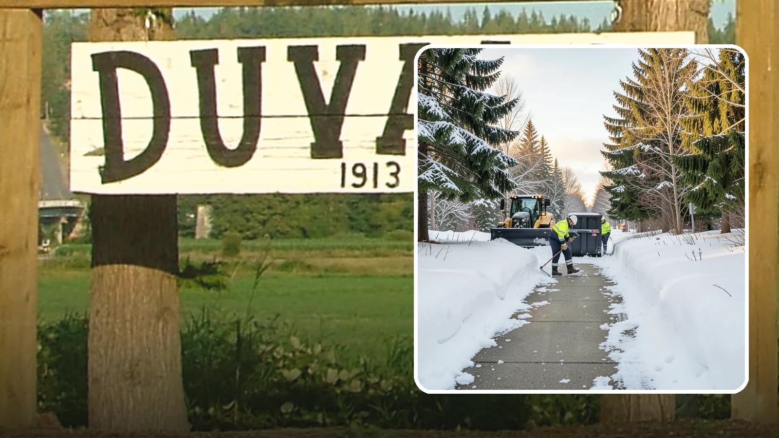 Dumpster Access Clearing in Duvall, King County, WA - We clear the path and pad leading to standalone dumpsters so tenants and crews can dump waste without wading through snow.
