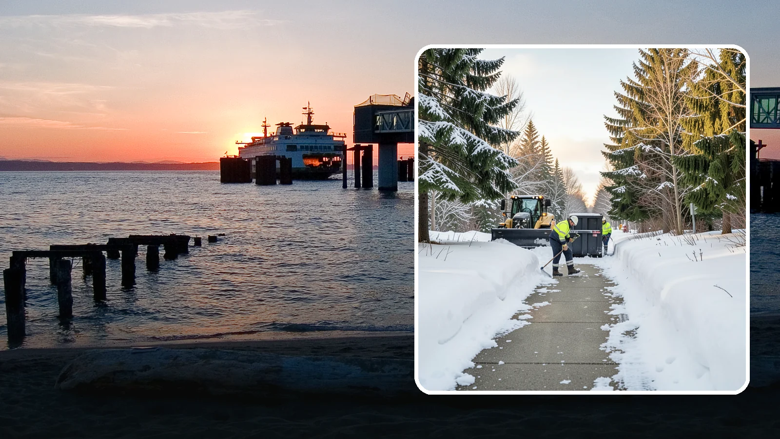 Dumpster Access Clearing in Edmonds, Snohomish County, WA - We clear the path and pad leading to standalone dumpsters so tenants and crews can dump waste without wading through snow.