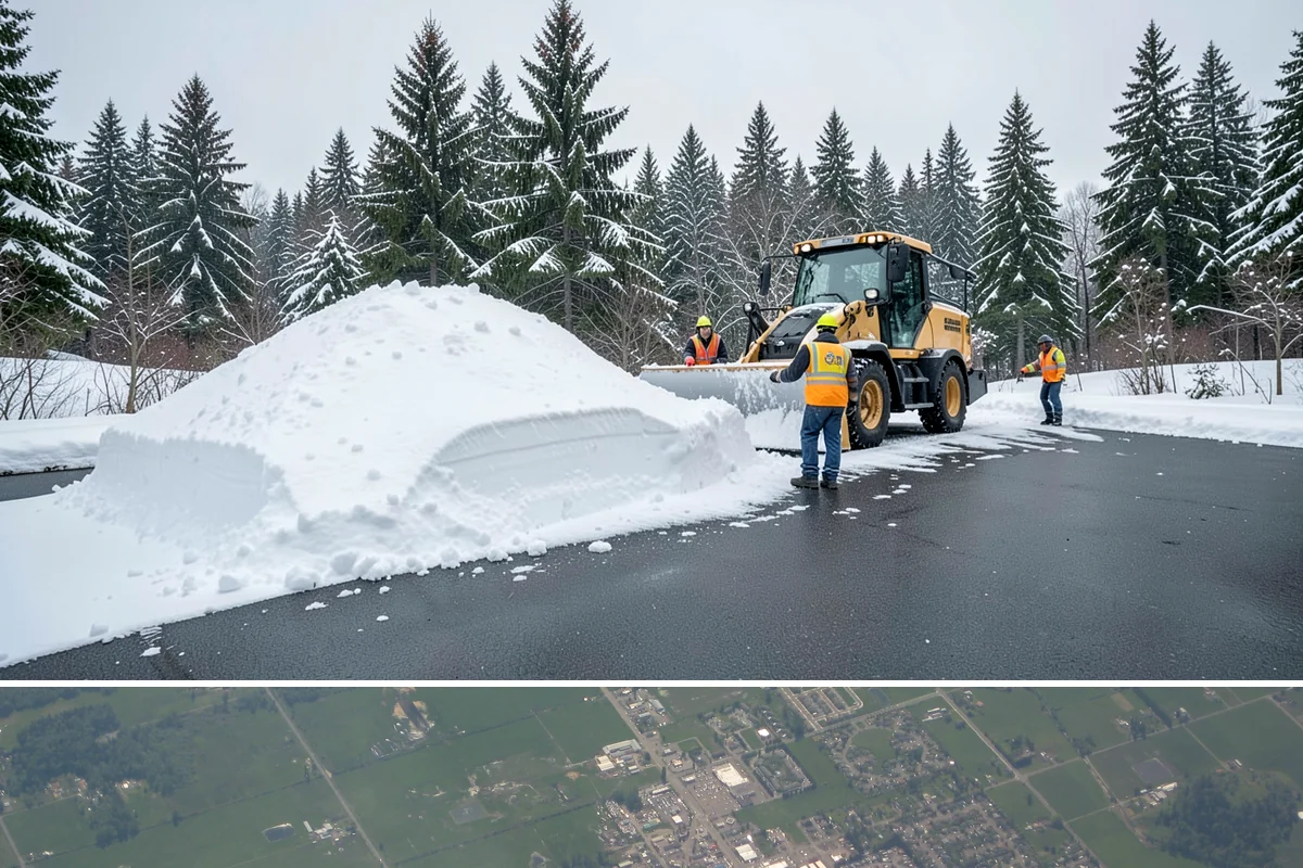 Dumpster Access Clearing in Enumclaw, King County, WA - Handled early each morning after overnight accumulation through our regional snow months.