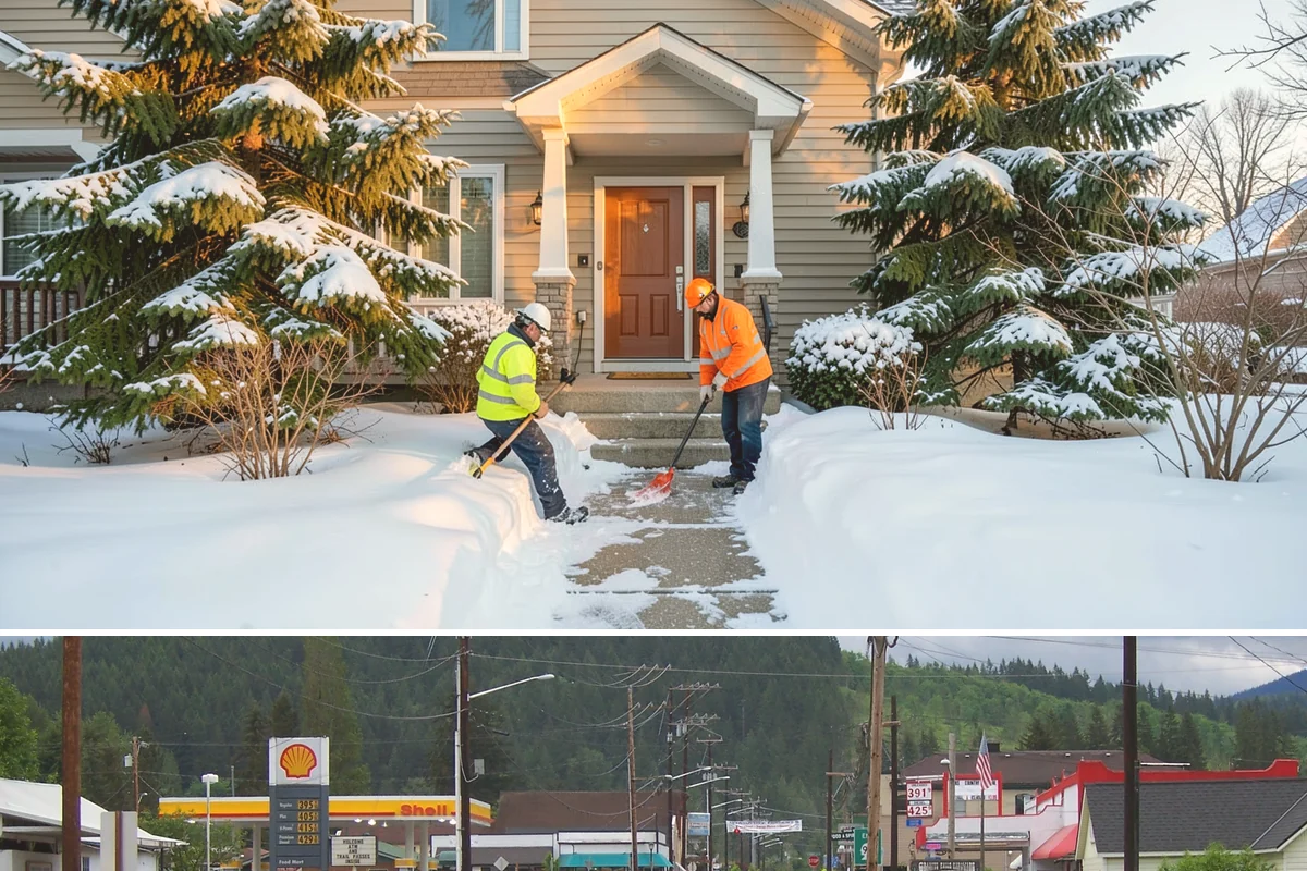 Dumpster Access Clearing in Granite Falls, Snohomish County, WA - Handled early each morning after overnight accumulation through our regional snow months.