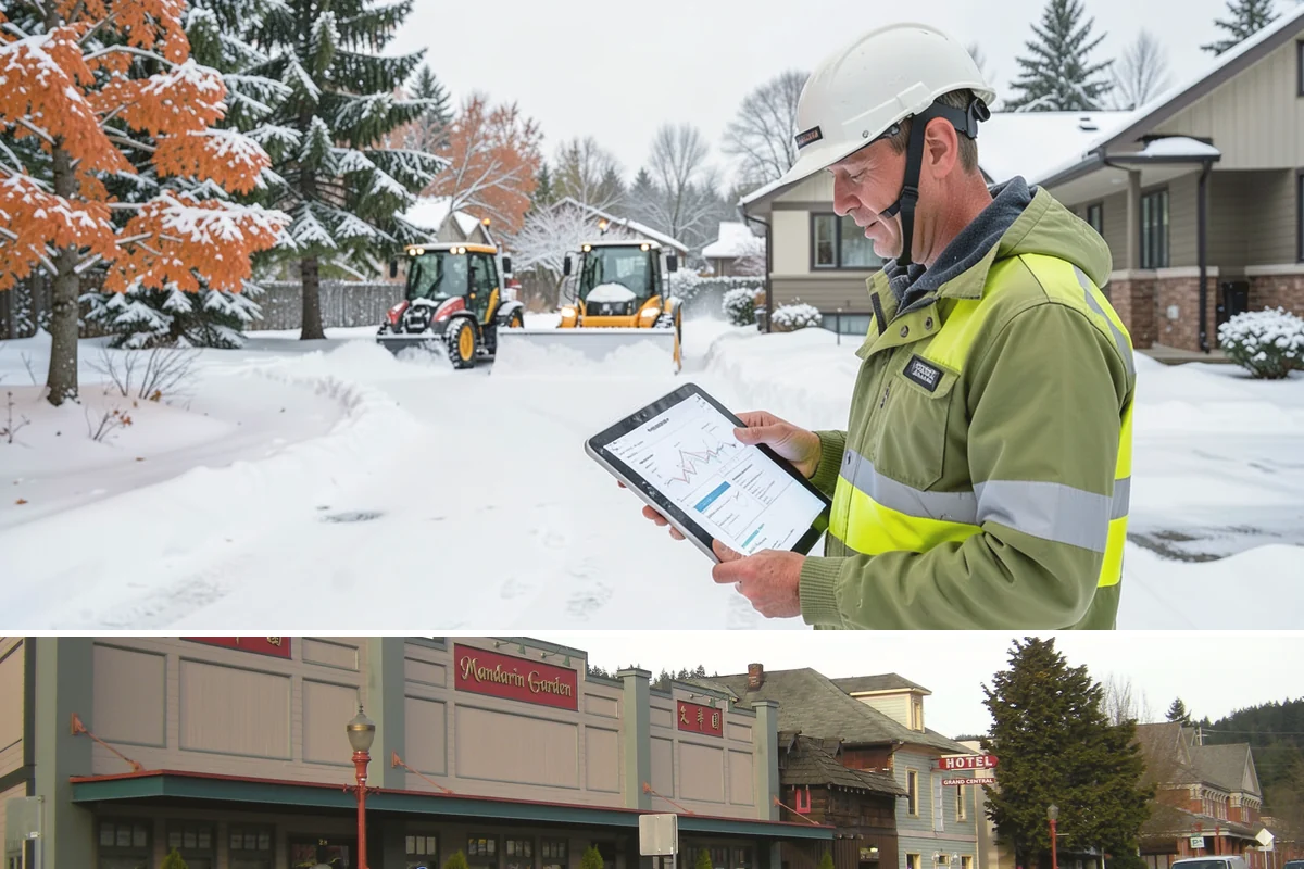 Dumpster Access Clearing in Issaquah, King County, WA - Handled early each morning after overnight accumulation through our regional snow months.