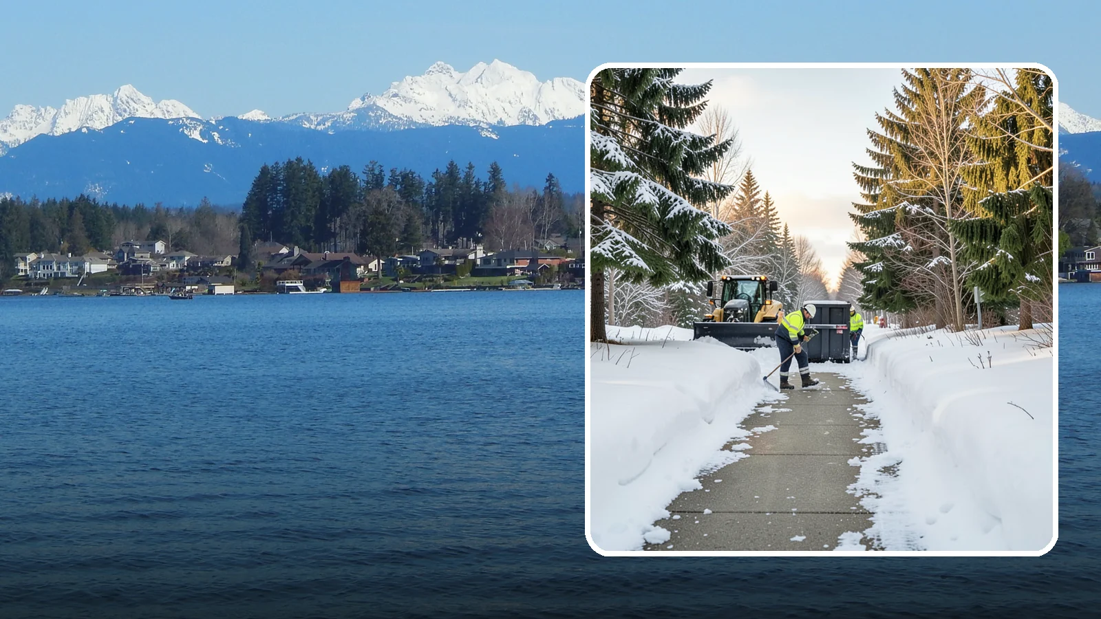 Dumpster Access Clearing in Lake Stevens, Snohomish County, WA - We clear the path and pad leading to standalone dumpsters so tenants and crews can dump waste without wading through snow.
