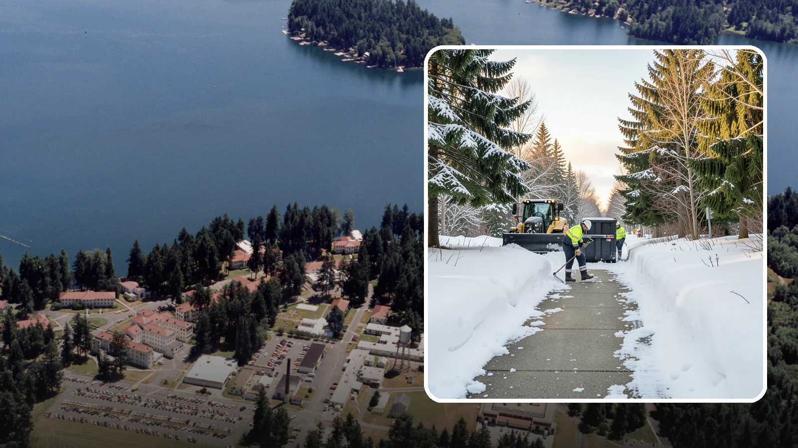 Dumpster Access Clearing in Lakewood, Pierce County, WA - We clear the path and pad leading to standalone dumpsters so tenants and crews can dump waste without wading through snow.