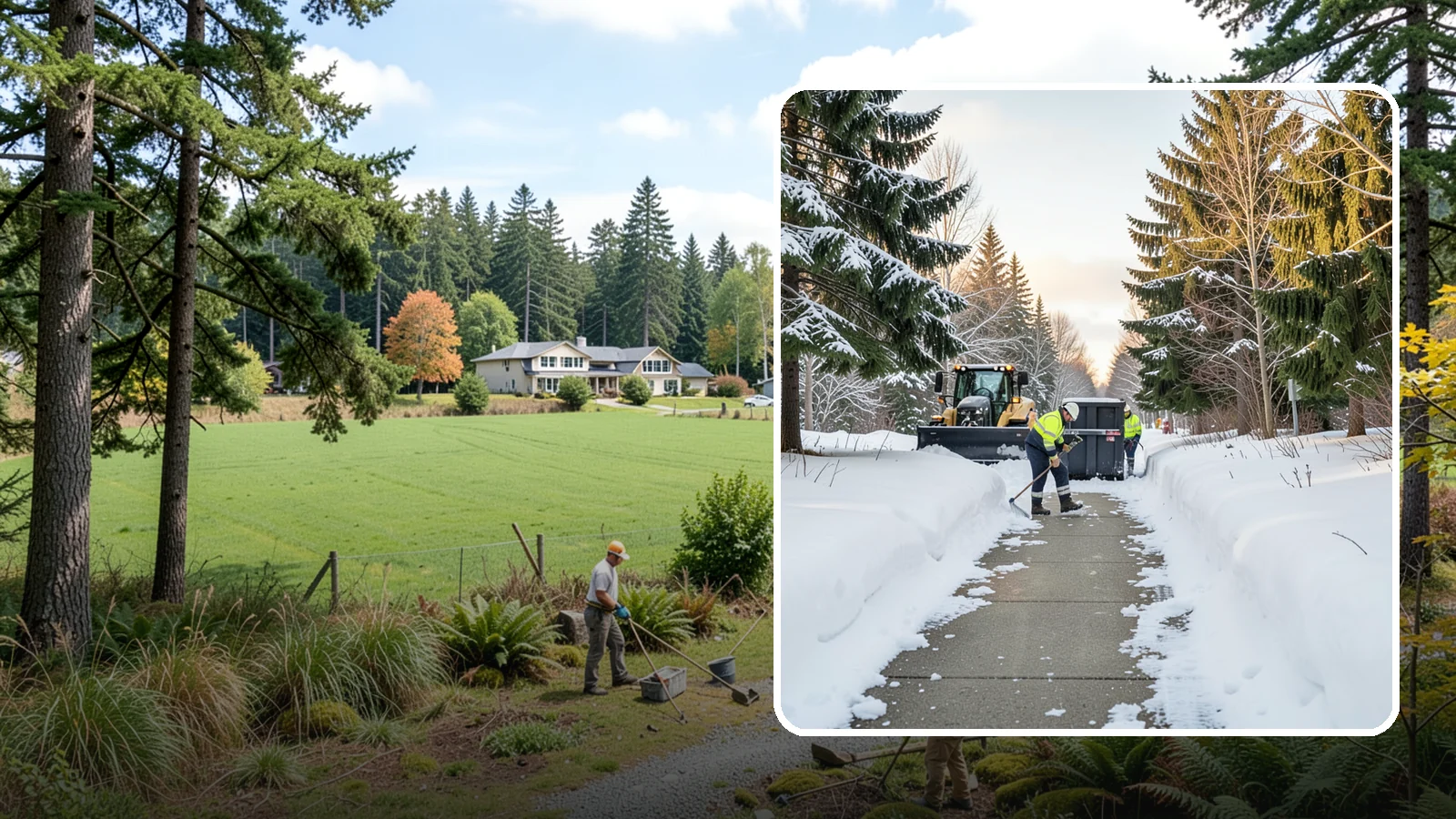 Dumpster Access Clearing in Lyman, Skagit County, WA - We clear the path and pad leading to standalone dumpsters so tenants and crews can dump waste without wading through snow.