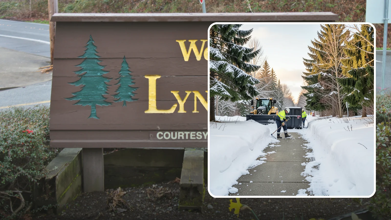 Dumpster Access Clearing in Lynnwood, Snohomish County, WA - We clear the path and pad leading to standalone dumpsters so tenants and crews can dump waste without wading through snow.