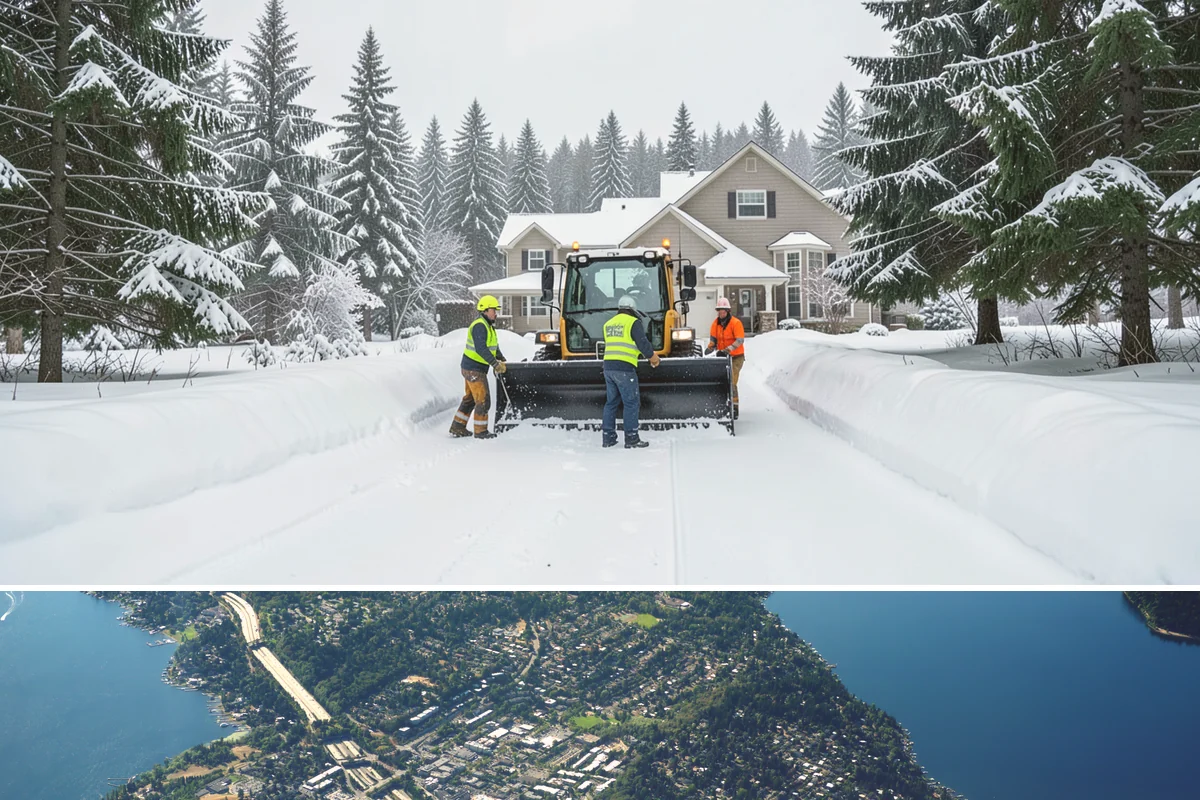 Dumpster Access Clearing in Mercer Island, King County, WA - Handled early each morning after overnight accumulation through our regional snow months.