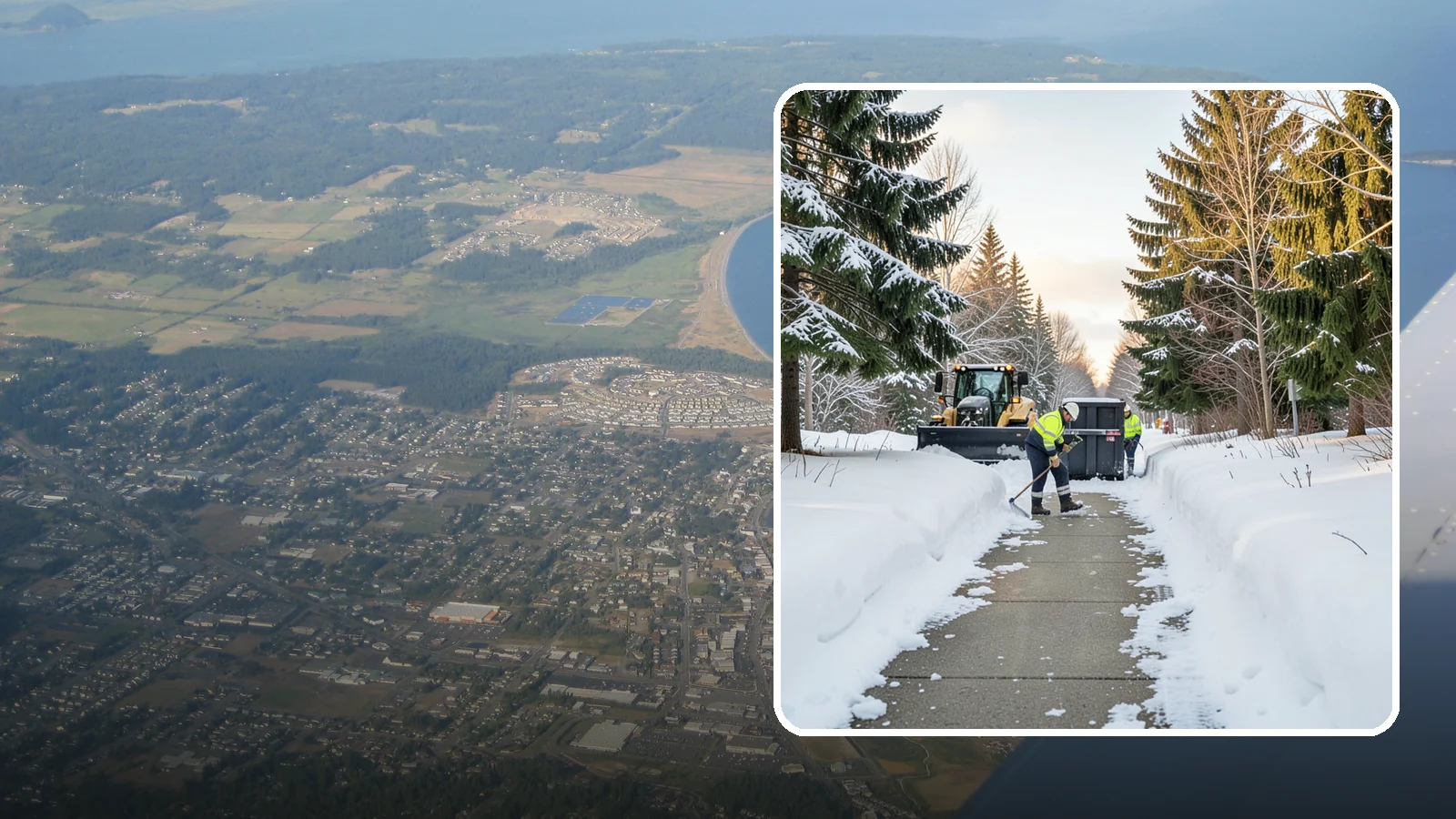 Dumpster Access Clearing in Oak Harbor, Island County, WA - We clear the path and pad leading to standalone dumpsters so tenants and crews can dump waste without wading through snow.