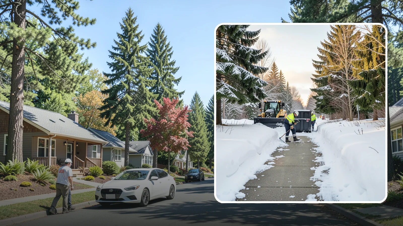 Dumpster Access Clearing in Orting, Pierce County, WA - We clear the path and pad leading to standalone dumpsters so tenants and crews can dump waste without wading through snow.