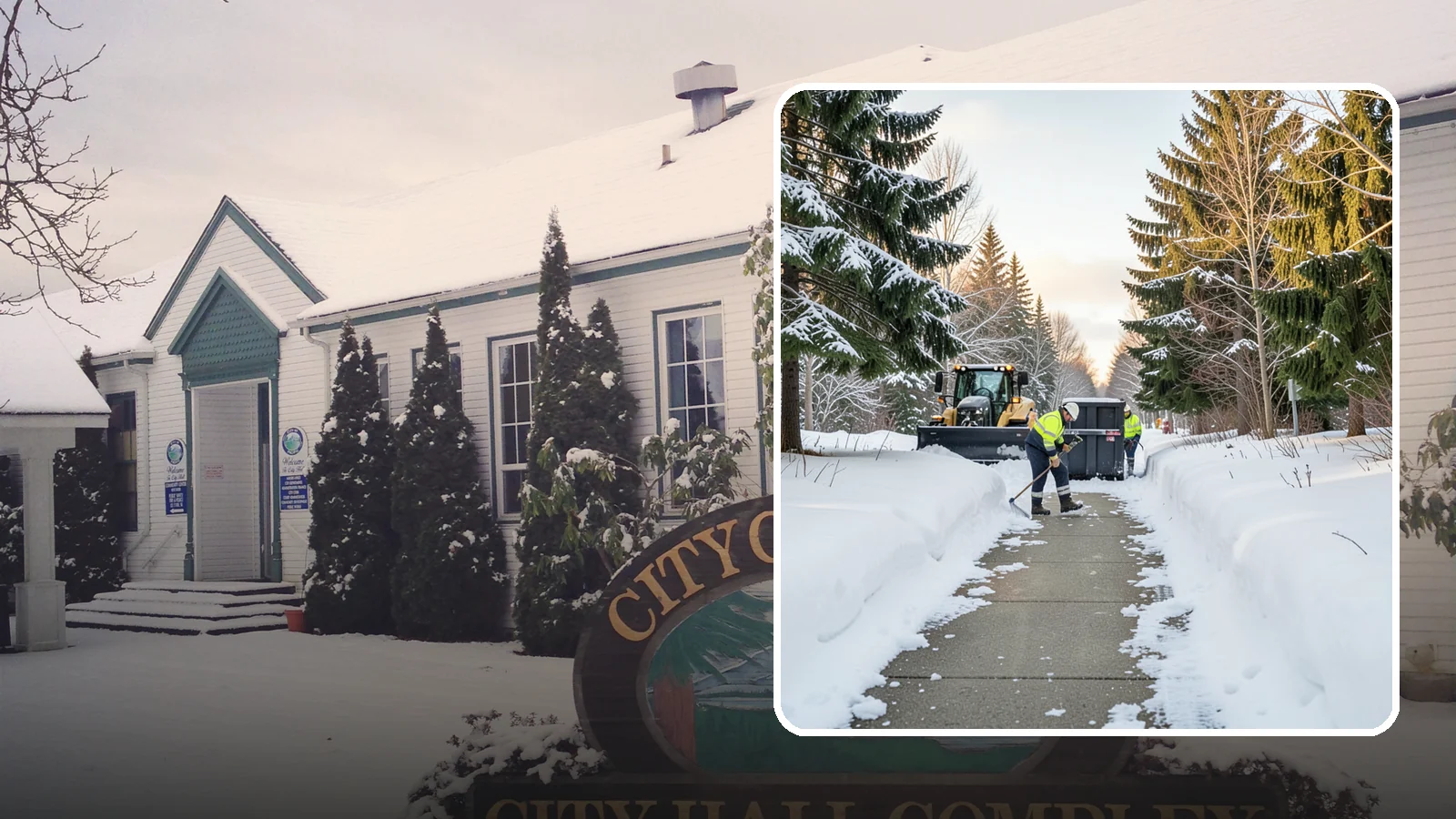Dumpster Access Clearing in Pacific, King County, WA - We clear the path and pad leading to standalone dumpsters so tenants and crews can dump waste without wading through snow.