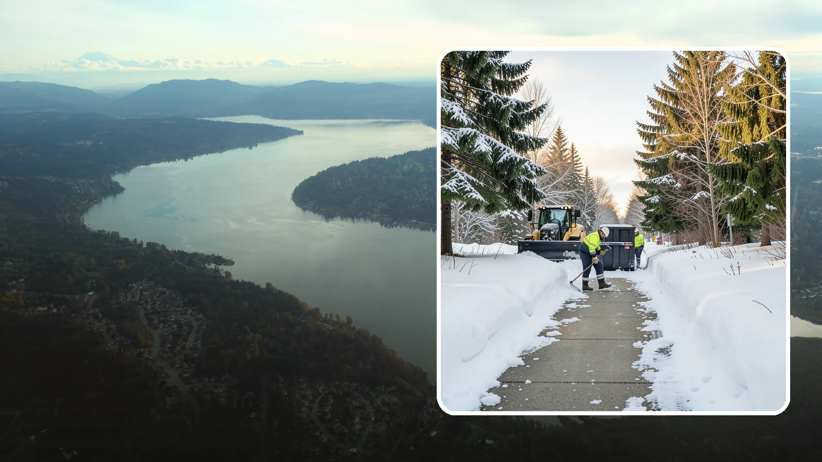 Dumpster Access Clearing in Sammamish, King County, WA - We clear the path and pad leading to standalone dumpsters so tenants and crews can dump waste without wading through snow.