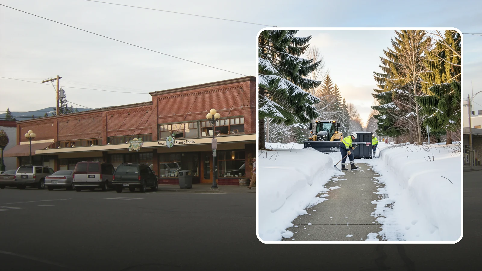 Dumpster Access Clearing in Sedro-Woolley, Skagit County, WA - We clear the path and pad leading to standalone dumpsters so tenants and crews can dump waste without wading through snow.