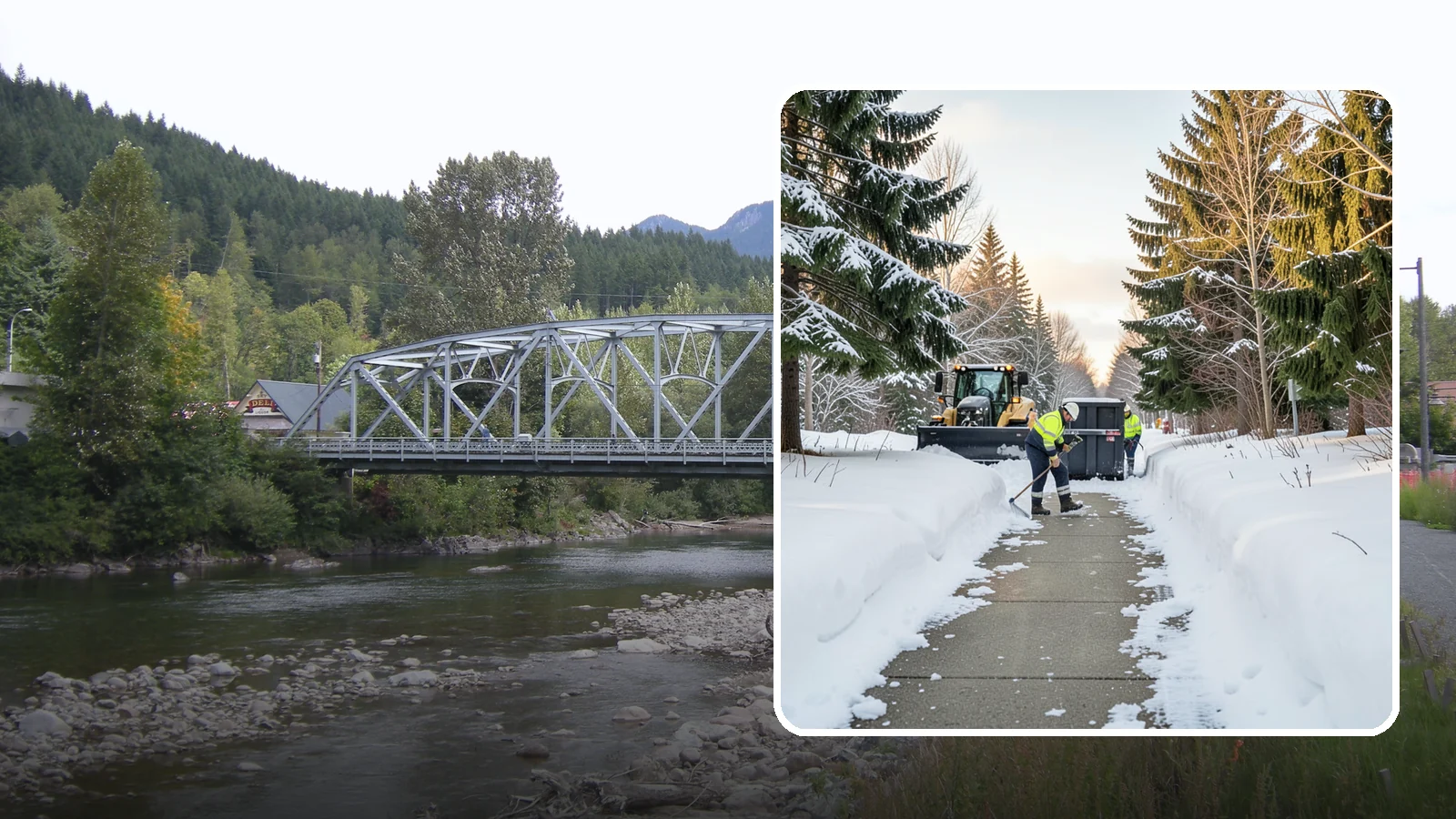 Dumpster Access Clearing in Skykomish, King County, WA - We clear the path and pad leading to standalone dumpsters so tenants and crews can dump waste without wading through snow.
