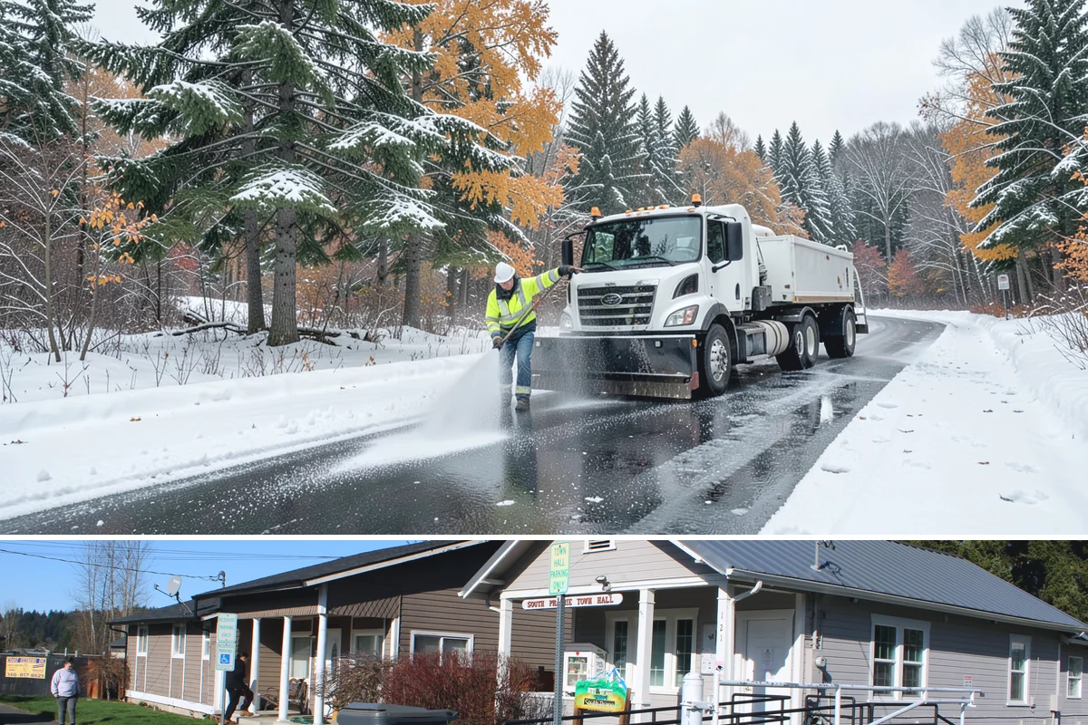 Dumpster Access Clearing in South Prairie, Pierce County, WA - Handled early each morning after overnight accumulation through our regional snow months.