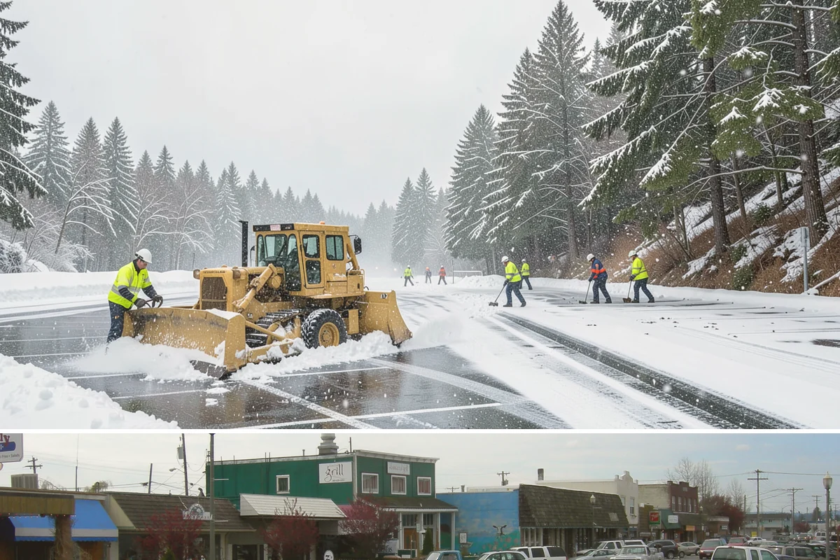 Dumpster Access Clearing in Stanwood, Snohomish County, WA - Handled early each morning after overnight accumulation through our regional snow months.