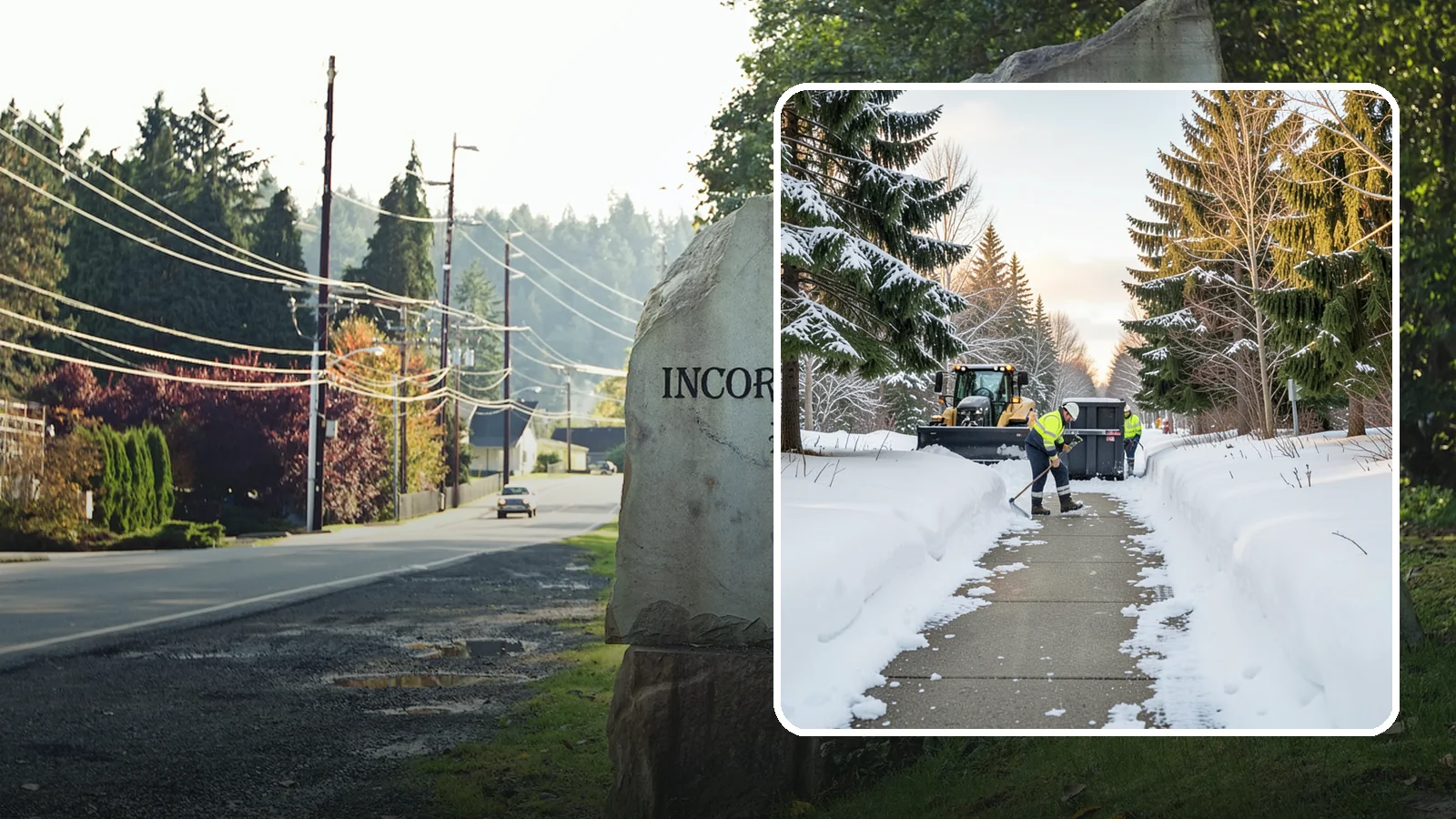 Dumpster Access Clearing in Wilkeson, Pierce County, WA - We clear the path and pad leading to standalone dumpsters so tenants and crews can dump waste without wading through snow.