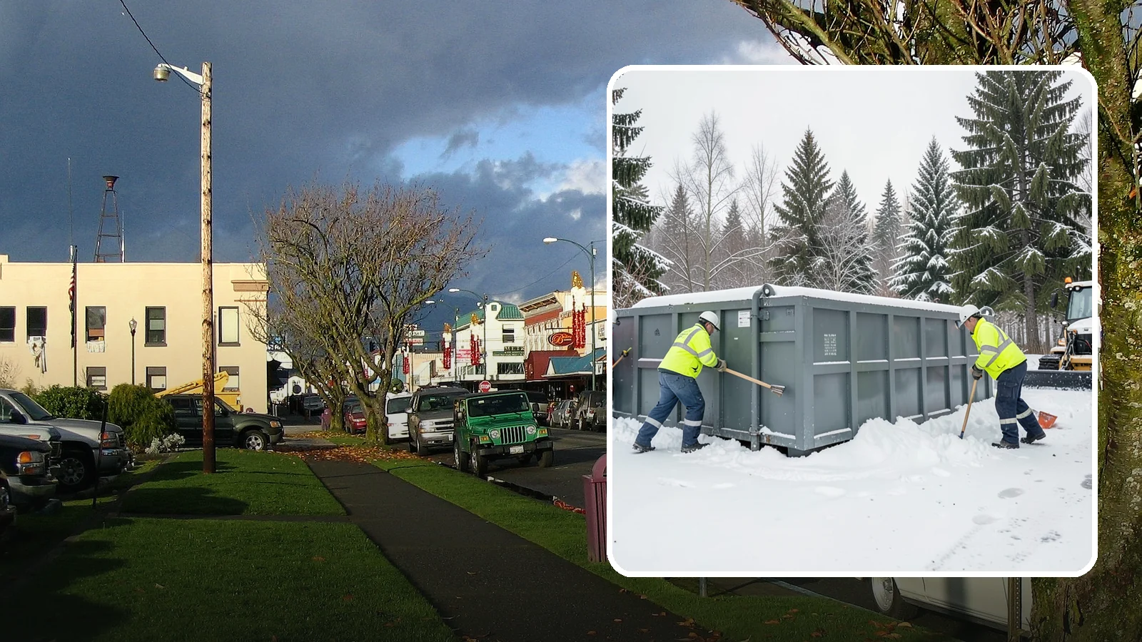 Dumpster Enclosure Clearing in Arlington, Snohomish County, WA - We clear the tight footprint around gated dumpster enclosures so waste haulers and staff can reach bins safely after Western...